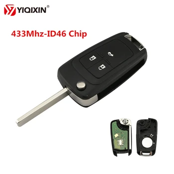YIQIXIN 3 przyciski, klapki, składany uchwyt do samochodu Chevrolet Cruze Epica Lova Camaro Impala dla GM Alarm Control 433 Mhz chip ID46