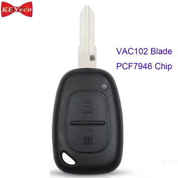 KEYECU do Renault Clio Scenic Movano Kangoo Remote Key Fob PCF7946 chip VAC102 ostrze 433 Mhz