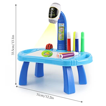 Dziecko uczy się stół z inteligentnym projektorem dzieci malarstwo stół zabawka projekcja Rysunek maszyna edukacyjne zabawki edukacyjne prezenty świąteczne