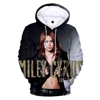 Gorąca wyprzedaż Miley Cyrus bluza 3D damska bluza damska z długim rękawem męska bluza z kapturem Harajuku uliczny styl odzież swetry streewear