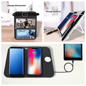 4 w 1 QI Fast Wireless Charger for iPhone 8 XR XS MAX Charging Wireless Charger for Apple Watch mc 1 2 3 4 Airpods Charger
