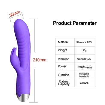 G Spot Rabbit potężny wibrator sex zabawki dla kobiet stymulator łechtaczki podwójna penetracja wibracyjny wibrator pochwy masturbacja