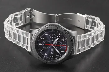20 mm 22 mm przezroczysty pasek z żywicy do Samsung Galaxy Watch3 41 mm 45 mm Aktywność2 Gear S2 S3 Huawei Watch GT 2 przezroczysty pasek do zegarków
