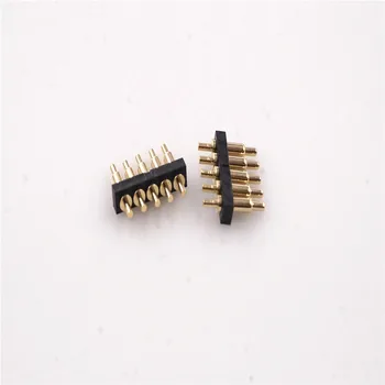 10 szt. sprężynowy pogo pin złącze 5 Pin 2.0 siatki przez otwory wysokość płytki 7,0 mm jednorzędowa pasek pozłacane 1x5 pozycji