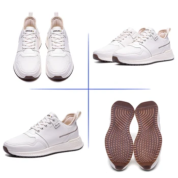 ONEMIX Męskie obuwie Młodzieżowe skórzana powierzchnia oddychające siatka trampki klasyczne trampki z białą kobiet buty