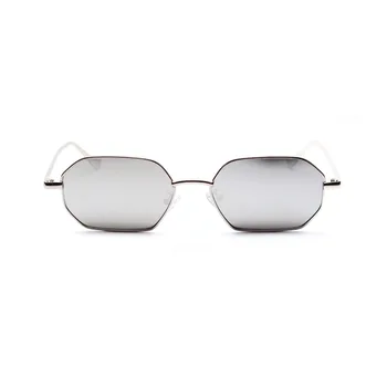 Kobiety retro klasyczny mały poligon okulary mężczyźni kobiety luksusowe rocznika czarne lusterka kolor przezroczyste soczewki okulary przeciwsłoneczne UV400