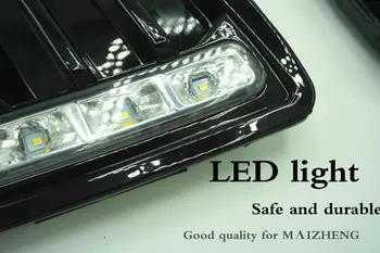 Ford Focus 3 MK3 2012~stawek zawieszenia światła DRL LED reflektor przeciwmgłowy pokrywa z żółtymi funkcją kierunkowskazów