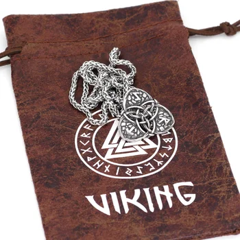 Skandynawski viking znak runa Odyna amulet talizman amulet wisiorek ze stali nierdzewnej naszyjnik dla mężczyzn
