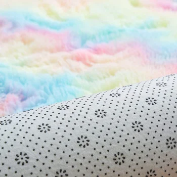 Skandynawski Tęczowy tie-barwione pluszowy dywan okrągły miękki i puszysty Tęczowy dywan salon antypoślizgowe wykładziny podłogowe, dywany wystrój domu