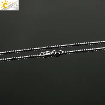 CSJA uzdrowienie kolczaste wisiorek naturalny Kryształ wieloaspektowe kamienie reiki saldo kobiety naszyjnik srebrny kolor Modne ozdoby G604