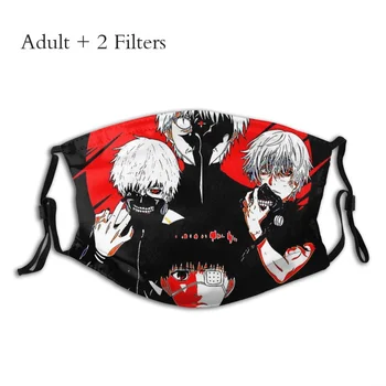 Kaneki Ken Maskowy Protection Tokyo Ghoul Dark Fantasy Series Anime Adulte Face Mask With Filters