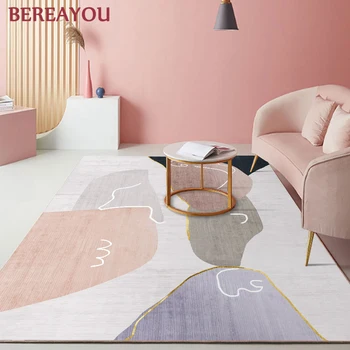 Wielki dywan i dywan geometryczny podłoga Carper do salonu dziewczyna różowy dywan Nordic Home Decor antypoślizgowa mata do kuchni tapis