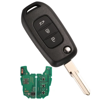 Jingyuqin PCF7961 4A 433MHz 3 przyciski, klapki zdalny kluczyk do Renault Kadjar Captur Megane 3 Symbol 2013-2017 CWTWB1G767