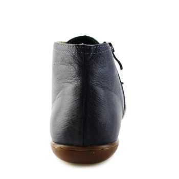 TIMETANG buty Damskie buty ręcznie wykonane z naturalnej skóry botki dla kobiet kwadratowy nosek zamek Damskie buty Damskie C237