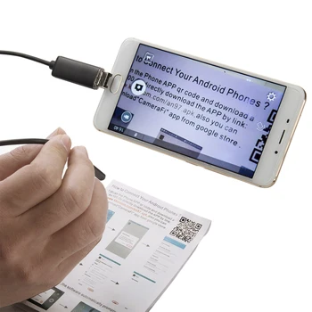 2 w 1 Android Endoskop Camera Mini Snake Camera 1m-10m Wire USB Boroskopy na PC telefon wodoodporna kamera inspekcyjna