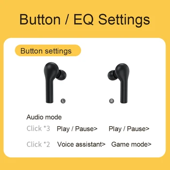 QCY t5s jest Bluetooth w wersji 5.0 słuchawki bezprzewodowe konfiguracja aplikacji hifi dźwięk słuchawki jakość, długa żywotność baterii