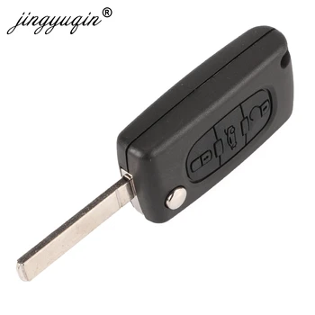 Jingyuqin 3 Button Car Remote Key for CITROEN C1 C2 C3 C4 C5 Berlingo Picasso Control Alarm (CE0536 523, ASK/FSK, HU83 VA2)
