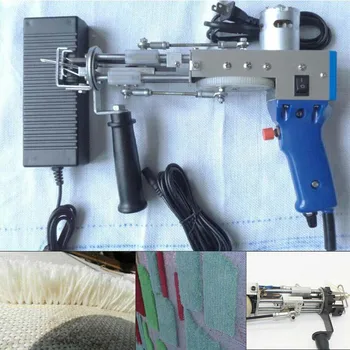 220V DIY Cut Pile Electric Carpet Tufting Gun Carpet Weaving Flocking Machines Power Tool Hand Gun Cut Pile TD-01 Blue 2021