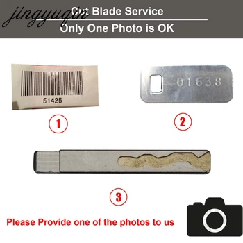 Jingyuqin 3 Button Cut Blade Car Remote Key Case Shell dla BMW E31 E32 E34 E36 E38 E39 E46 Z3 Fob Cutting key Code Replacement