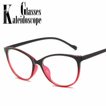Przezroczyste Komputerowe Okulary Dla Kobiet, Dla Mężczyzn, Oprawki Do Okularów Retro Kocie Oko Optyczne Przezroczyste Soczewki Modne Okulary