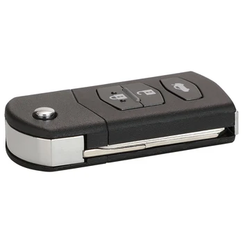 Jingyuqin składany zdalny kluczyk rozrusznik 3 przycisk 433 Mhz dla Mazda 2 / 3 / 5 / 6 / MX5 / CX7 (SKE126-01)