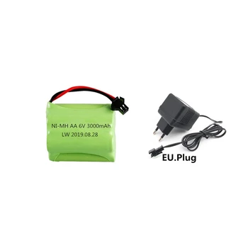 (SM Plug) Ni-MH 6 3000 mah bateria + ładowarka USB do zabawki Rc samochody, czołgi, roboty łodzi dział 5* AA 6 w akumulator