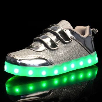 DOGEEK Size 25-37 USB Charging Basket Led Children Shoes With Light Up Kids Casual Boys&Girls Luminous Sneakers Glowing Shoe
