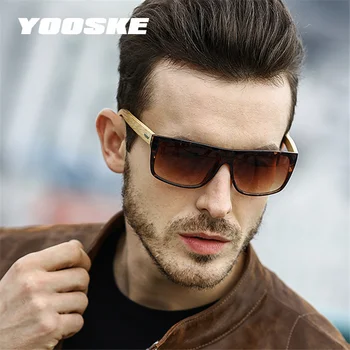 YOOSKE drewniane okulary mężczyźni rocznika drewniane nogi kwadratowe okulary dla człowieka kierowcy wysoką jakość jazdy okulary Przeciwsłoneczne UV400
