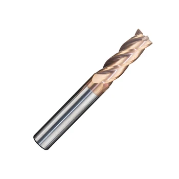 HRC62 4 flety frez trzpieniowy 1 mm-20 mm wolframu stal bezpośredni chwyt frez CNC narzędzia stop powłoka z węglika do tokarki