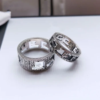 1:1 srebro s925, list, pierścień, oryginalne logo klasyczna moda olśniewające darmowa wysyłka biżuteria prezent świąteczny