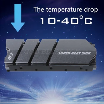 1 zestaw M. 2 SSD NVMe NGFF radiator aluminiowy radiator z termalną uszczelnieniem do 2280 M2 SSD dysk twardy KOMPUTERA stacjonarnego cieplna uszczelka
