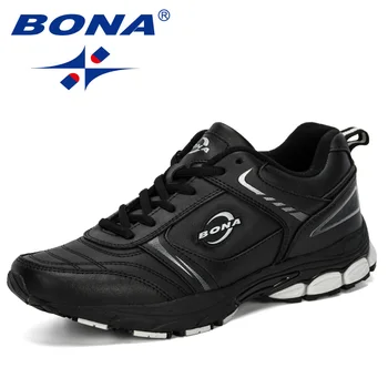 BONA 2019 nowy styl męskie buty do biegania buty do biegania męskie buty sportowe męskie buty sportowe męskie oddychająca Chaussure Homme wygodne