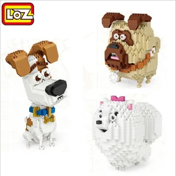LOZ diamond Building Blocks Cartoon Dogs Model Pet Pomeranian Small Bulldog Anime Education Action Finger/relax funny Toys gifts