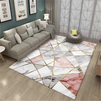 Salon dywan Nordic nowoczesny geometryczny matę można prać w pralce w wysokiej jakości dywan do salonu obok Podłogi antypoślizgowe dywan