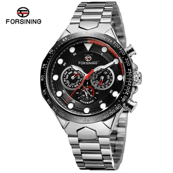 2019 nowy Forsining męskie zegarki automatyczne relojes hombre Data 24 godziny w tygodniu mechaniczne zegarki męskie 3ATM wodoodporny