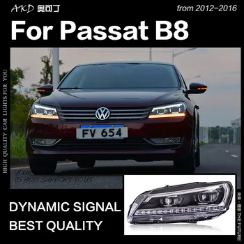 Stylizacja samochodu Passat B7 reflektory 2012-Passat US LED reflektory Hid DRL Head Lamp Angel Eye Bi Xenon Beam akcesoria
