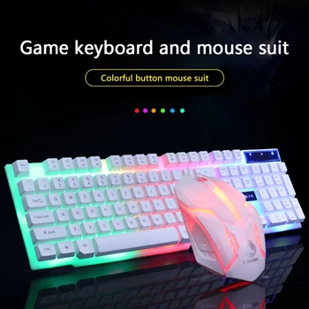GTX300 USB wifi 104 klawisze RGB podświetlenie ergonomiczna mysz klawiatura combo zestaw