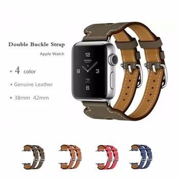 Mankiet bransoletka dla Apple Watch hermes 44 mm 40 mm 38 mm 42 mm pasek z prawdziwej skóry watchband apple watch seires 3 4 5 se 6 pasek