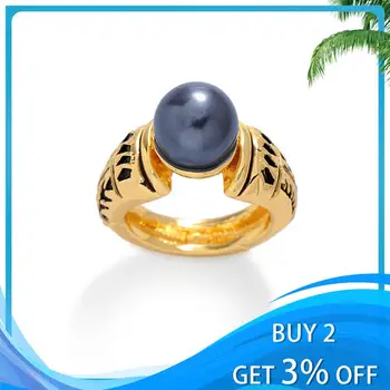 Cring Coco Hawajskie pierścienie wysokiej jakości pozłacane perła biżuteria kreatywna moda Vintage emalia stop pierścień dla kobiet dziewczyn nowy