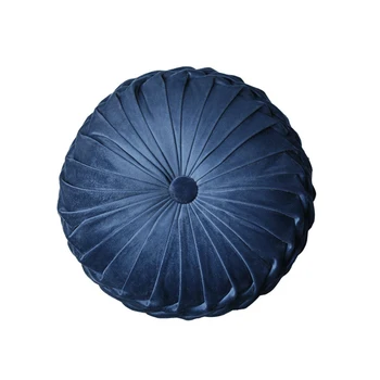 Dropshipping europejskie okrągłe poduszki ręczne plisowane koła dyni maty do kanapy poduszki jednolity kolor siedziska wystrój