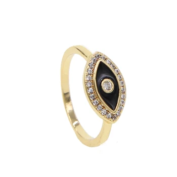 Emalia turecki złe oko pierścionek zaręczynowy prosty klasyczny mody kobiety biżuteria drop shipping