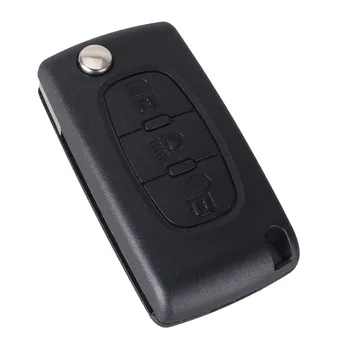 KEYYOU 25 szt. 3 przyciski zdalnego klapki, składany kluczyk etui brelok do Peugeot 307 308 407 607 CE0536