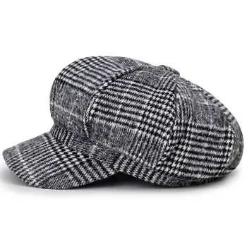 COKK Newsboy Cap komórkowe ośmiokątny kapelusze dla kobiet, mężczyzn klasyczny vintage bierze Jesień Zima kapelusze dla pań dziewczyna bierze kapelusz damski