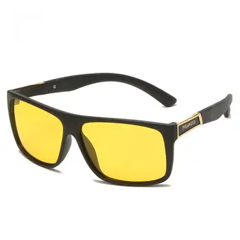 LongKeeper TR90 noktowizor dla mężczyzn rocznika okulary do jazdy dla kobiet kwadratowe żółte soczewki okulary z powłoką antyrefleksyjną oculos