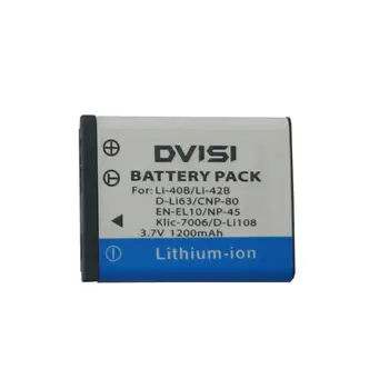 DVISI Li-40B Li 40B 42B bateria zastępcza Dual USB LCD ładowarka do Nikon EN-EL10 D-Li63 D-Li108 NP-80 CNP80 KLIC-7006 np-45