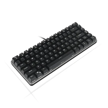 Klawiatura mechaniczna czarny biały niebieski różowy kolor cienka mini klawiatura 82 klawisze Swap Switch mechaniczna klawiatura do gier, biura