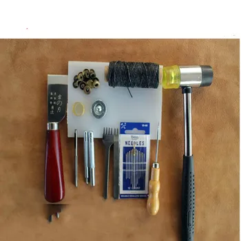 Skórzana wielofunkcyjna zestaw narzędzi handmade DIY Cutter Leather knife Eye tool