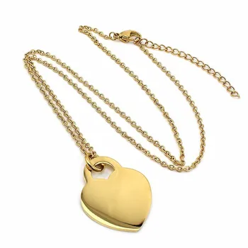 Naszyjniki piękne serce wisiorek dla zakochanych par moda proste Гравируемое nazwa/logo naszyjnik biżuteria