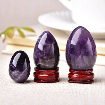 Naturalny Kryształ jajko kamień ametyst kwarc listwy ozdobne uzdrawiający kwarc strona główna dekoracyjne energia kamień pisanka biżuteria prezent