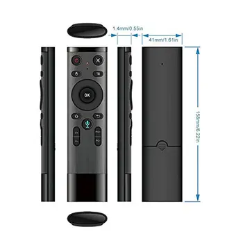 Air Mouse Bluetooth Voice Remote Control for Smart TV Android Box IPTV Wireless 2.4 G 433 Mhz ONLENY 2.4 ghz - 2.4835 ghz 1 kpl